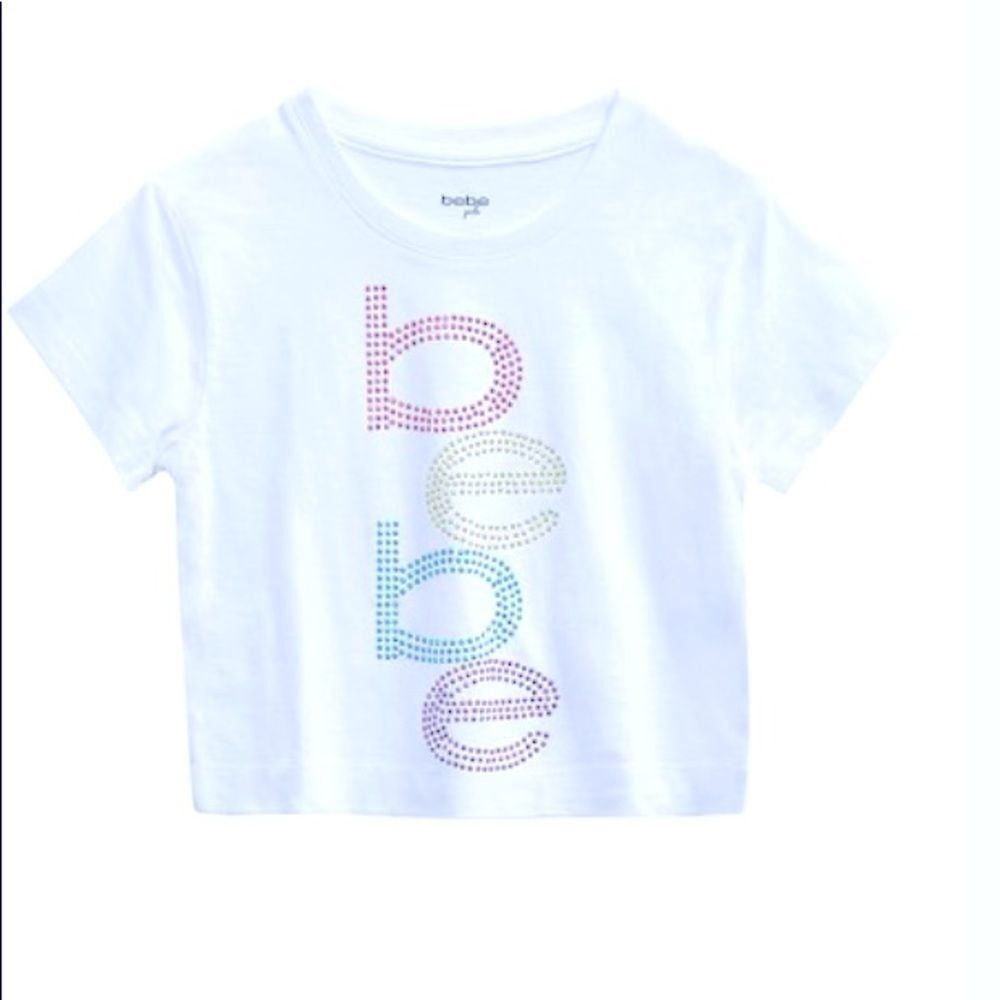 🎀BeBe Girls Bejeweled sparkle T -Shirt short sleeve 4T